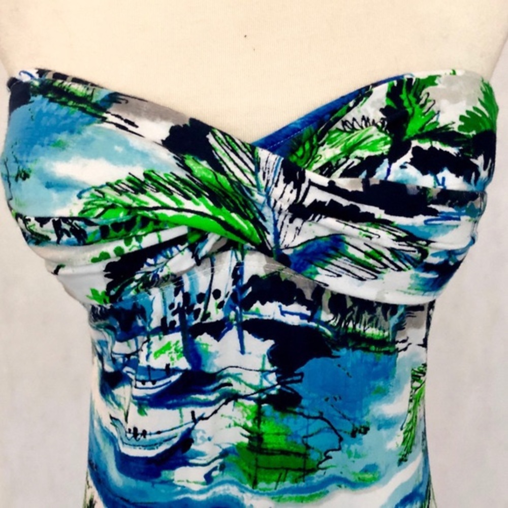 Tommy Bahama Strapless Tropical Print Maxi Dress - Picture 5 of 8